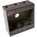 Hubbell Wiring Device Hubbell Wiring 662072 Hubbell Weatherproof Box Double Gang 7 .25 In. Outlets Gray 662072